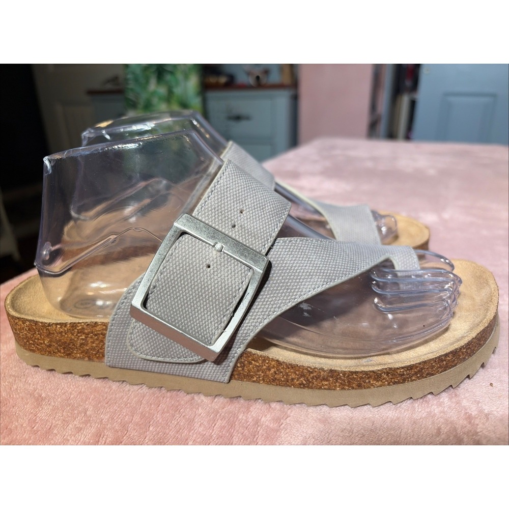 Bjorndal Laurie Sandals Women's Buckle Strap Gray Shimmer Size 9. Nice.